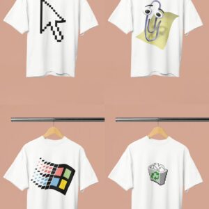Vintage Windows Icons T-Shirt Bundle – 4 Retro Designs